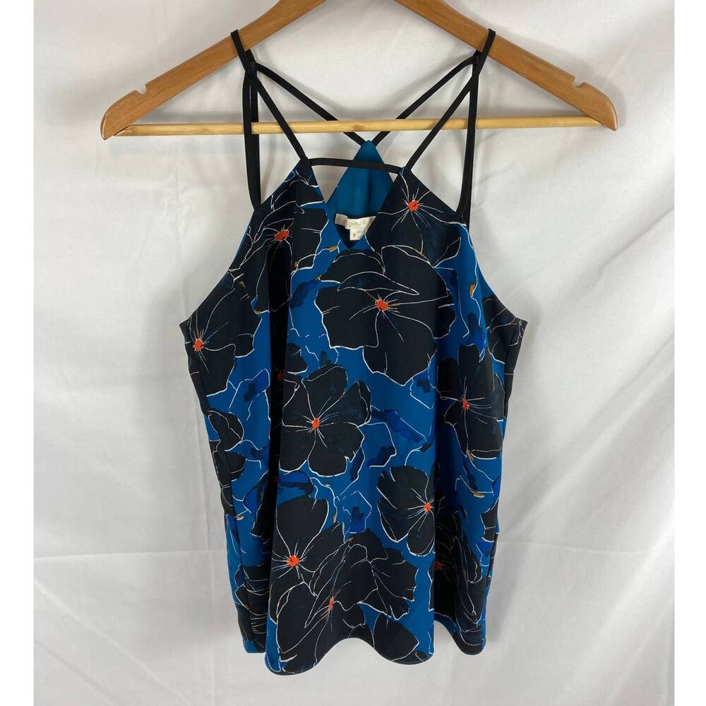 cooper & ella floral sleeveless blouse size small